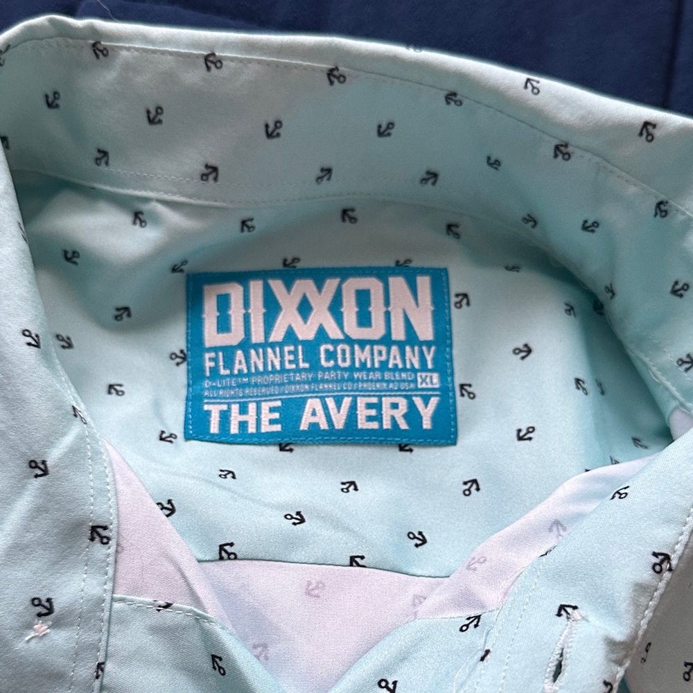 DIXXON Men's Mint Green Patterned Button Down Shi… - image 2